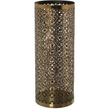 Porte-parapluie Circulaire Métal Doré/Noir C/Pvc Plaque Collecteur °19X49 Cm