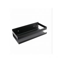 Support à épices de cuisine mural perforé Support à épices en acier inoxydable Support à épices de rangement de cuisine, noir 40cm