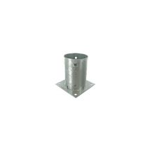 Support Pied De Poteau Rond 80mm À Fixer – Acier Galvanisé À Chaud – Hauteur 150mm – Base 200x200mm – Fixation Par Vis Ou Boulon – Waelbers