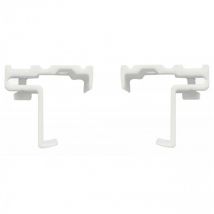 Support plafond clipsable, 24x16 mm, face 4 mm, blanc, 2 pièces