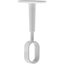 Support plafond réglable D30 x 15 mm ovale blanc