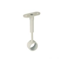 Verstellbarer runder Deckenhalter für Garderobe Durchmesser 19, weißes Zamak