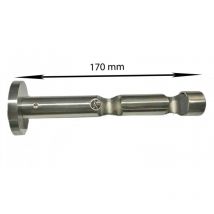 1 Support plafond double pour tringle a rideau ø20 mm l 17 cm Coloris - Nickel satiné