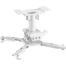Kimex - Support plafond vidéoprojecteur, Hauteur 25cm, Blanc