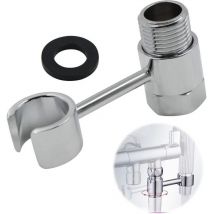 Support Pommeau Douche Douchette Accroche - Raccordement 20mm éCrou Porte Universel RéGlable 360° Pomme Mural Salles Bains Lance Toilette Main