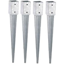 Winox - Support - Pied À Enfoncer Pour Poteau 7x7 Cm Lot De 4 Galvanisé À Chaud