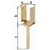 Gah - Alberts Support De Poteau En U Eta-10/0210 71-131x110x200x70mm Tzn - 214494