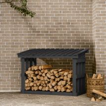 Galozzoit - Support pour bois de chauffage Gris 108x64,5x77 cm Bois de pin - The Living Store