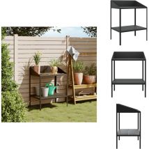 Support pour plantes anthracite 75,5x54,5x100cm acier galvanisé - Support Plante - Jardinerie - Fleur Pot - Balcon - Terrasse