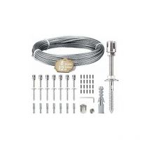 Support pour plantes grimpantes, kit de suspension de corde en acier inoxydable de 12 m avec câble en acier inoxydable de 3 mm et 8 tendeurs pour