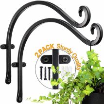 Support pour Plantes Suspendues en Fer, Lot de 2 Suspension pour Plantes Murales Simples,