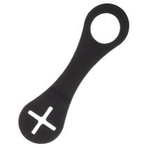 Support pour sacs à déjections noir en silicone 14 cm pour chien Flamingo