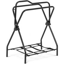 Wiesenfield - Support pour selle de cheval Sur pied Pliable Acier 80 kg Noir