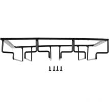 Jeffergarden Support pour verres à vin sous le meuble, support pour verres à pied, cintre de rangement, organisateur en métal pour Bar et cuisine, 3