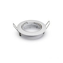 Inferramenta - Support rA glable pour spots led GU10 encastrA rond blanc pour plaque de plA tre