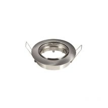 Ferramenta1.com - Support rA glable pour spots led GU10 encastrA rond chromA pour plaque de plA tre chromA