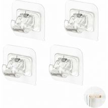Support Rideau Sans Percage Crochets,SL.GT,Adhesifs Rideaux Support Tringle,Rideaux Supports De Tringle Auto-AdhéSifs(Lot De 4)