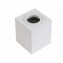 Delitech - Support saillie GU10 / MR16 Orientable - Carré - Blanc mat
