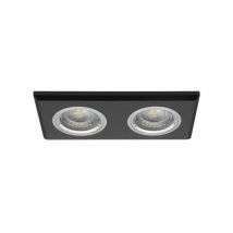 Double Support Spot Encastrable Rectangulaire morta Noir