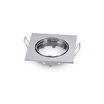 Optonica - Support spot encastrable carré orientable Finition Chrome