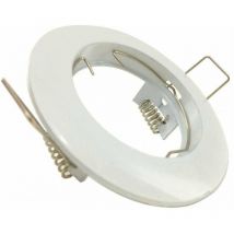 Support Spot Encastrable GU10 Rond en Acier - Unité / Blanc Silumen