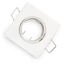 Support Spot GU10/MR16 led Carré - Blanc Silumen