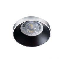 Support de spot encastrable perçage 68mm rond Argent / noir