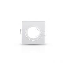 Vision-el - Support de Spot led Encastrable Orientable 45° Carré Blanc 84x84mm - perçage Ø74mm