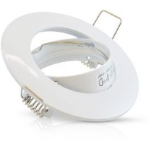 Vision-el - Support de Spot led Encastrable Orientable 45° Blanc IP20 Ø92mm - perçage Ø75mm