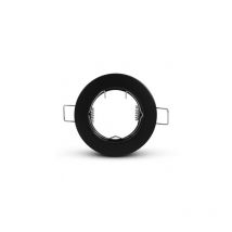 Support Spot Encastrable Plafond Rond Noir Ø78 mm