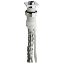 Cristina Ondyna - Sapho Manchons - Manchon carré pour douche sur le bord de la baignoire avec flexible, chrome PD468