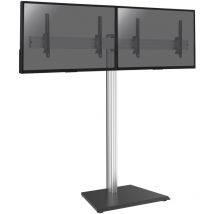 Support sur pied pour 2 écrans tv 43'' - 49'' - Hauteur 175cm - a poser - Inclinable