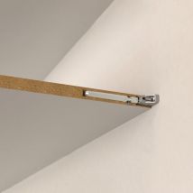 Support tablette invisible - Epaisseur tablette maxi : 25 mm - Charge : 4,5 kg - Diamètre de perçage : 14 mm - Matériau : Zamac Italiana Ferramenta