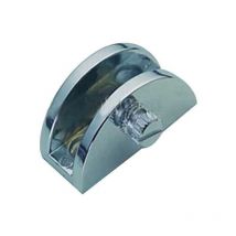 Tcasystem - Support Tablette Verre - Profondeur : 18 Mm - Largeur : 37 Mm - Hauteur : 16 Mm - Pour Verre D'Épaisseur : 3 À 7 Mm - Décor : Chromé Mat
