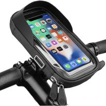 Support Téléphone Vélo Étanche, Porte Téléphone Vélo Rotation 360°, Sacoche Vélo Guidon Cadre avec écran Tactile et Pare-Soleil, Sacoche Guidon Cadre