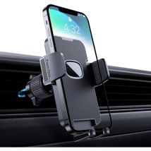 Support Téléphone Voiture [Clip de Qualité Militaire] Porte Téléphone Rotatif à 360 Degrés pour Grille D'aération de Voiture gps pour Smartphone