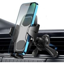 Support Telephone Voiture Grille Aeration Auto Porte Support Compatible Smartphone 360° Rotation