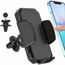 Support Téléphone Voiture Grille d'aération - Compatible avec Samsung S21/S20/S22/A52/A72/A32/A12/A13 - Montage Facile
