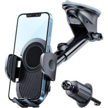 Support Téléphone Voiture, Porte Telephone Voiture Tableau De Bord Rotation 360°, Universel Porte Téléphone pour Smartphones, Support Téléphone De