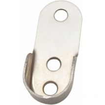 Support Tringle Penderie 10 Pcs Support Dressing Penderie Ovale Acier Chromé Support pour Tringle Rideau, Barre Penderie Vetement, Porte Manteau