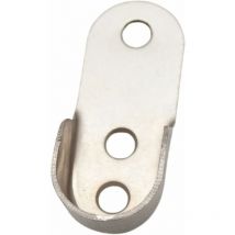 Support Tringle Penderie 10 Pcs Support Dressing Penderie Ovale Acier Chromé Support pour Tringle Rideau, Barre Penderie Vetement, Porte Manteau