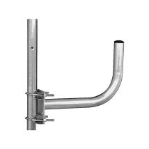 Supporto a 90° per palo e muro leggero – Zincatura a caldo – Diametro palo 40 mm – Spessore 1,5 mm – 200 x 130 x 3 mm