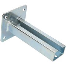 Supporto base per pali recinzione, piastra 60x40, in acciaio zincato