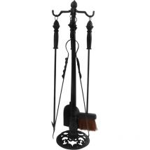 Supporto con base e 4 attrezzi da camino accessori casa interni decor