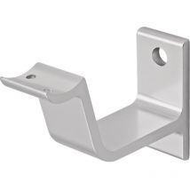Supporto corrimano 3553 alluminio, argento, anodizzato, supporto Hermeta curvo