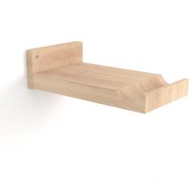 Supporto a parete fisso tappeto di faggio laccato REI Nero - Legno - 10 x 20 x 36 cm - Peso massimo 25kg