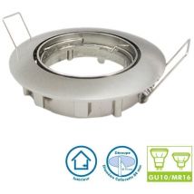 Supporto faretto orientabile a LED Acciaio spazzolato D82