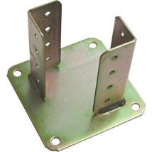 Supporto gazebo quadro a pavimento 840 zincato giallo s.mm 4,0 mm 70x 70 Minutex