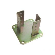 Supporto gazebo quadro a pavimento 840 zincato giallo s.mm 4,0 mm 80x 80 Minutex