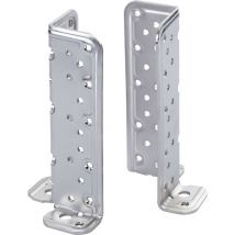 Supporto inox 2pz.angolare per pilastri art.803in mm.53x53xh171 ancoraggio regolabile Salone